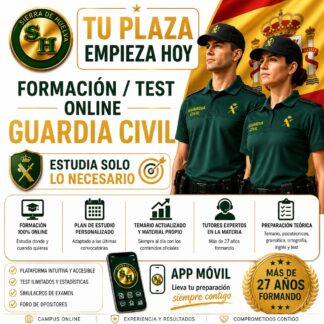 Formación y test online Guardia Civil de Sierra de Huelva: clases, test y app
