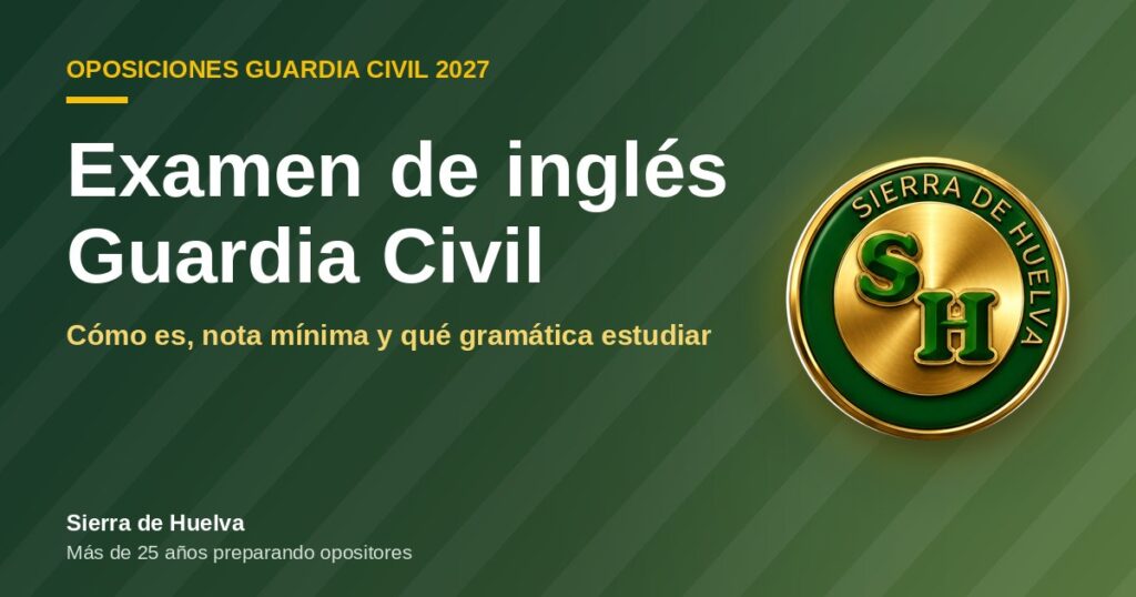 Examen de inglés de la Guardia Civil: 20 preguntas, nivel ESO