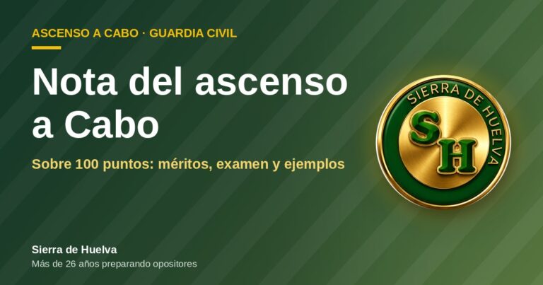 Nota del ascenso a Cabo de la Guardia Civil