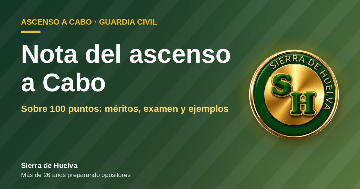 Nota del ascenso a Cabo de la Guardia Civil