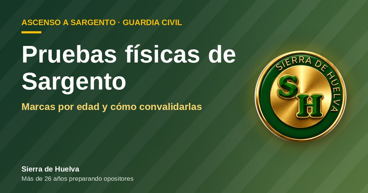 Pruebas físicas de Sargento de la Guardia Civil: marcas por edad