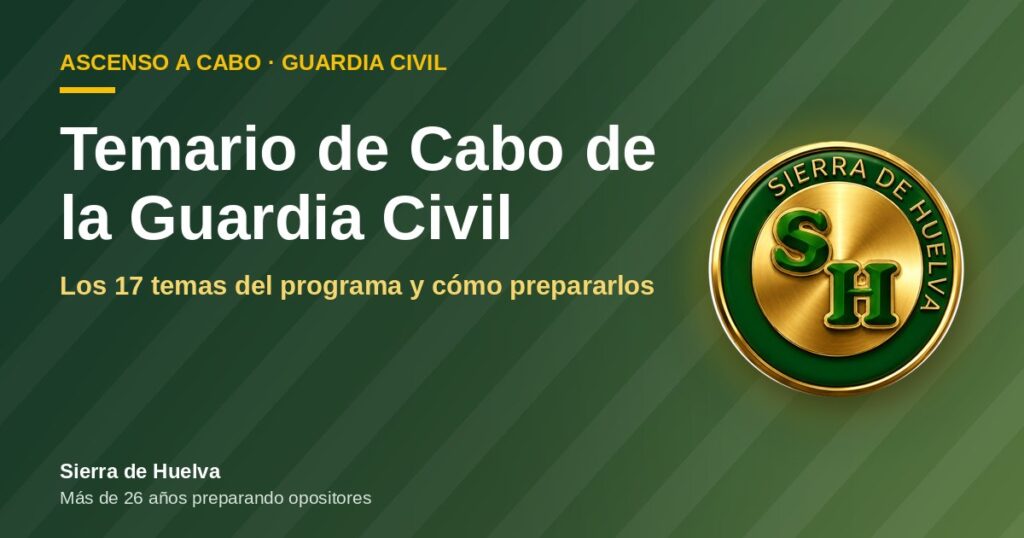 Temario de Cabo de la Guardia Civil
