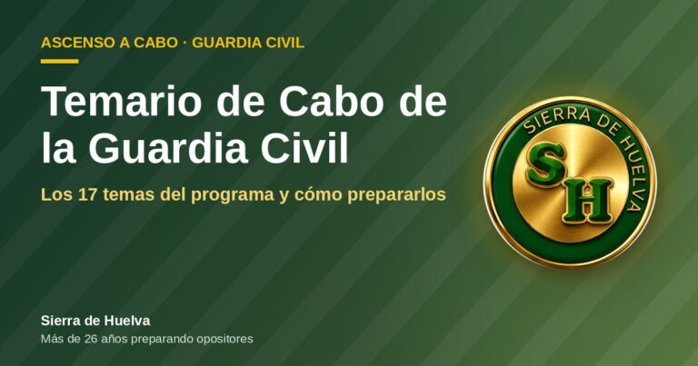 Temario de Cabo de la Guardia Civil